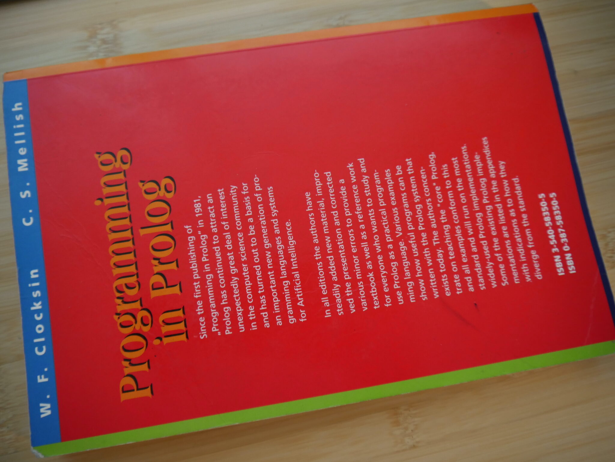 Programming in prolog book back